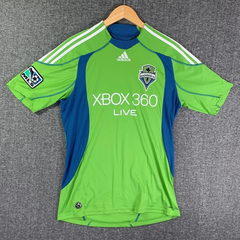 Vintage Seattle Sounders FC Jersey Men Medium 2008 Green Adidas MLS Soccer